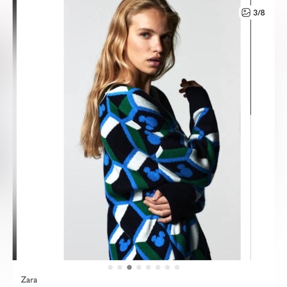 Zara Mickey Mouse Disney Knit cardigan sweater - Picture 3 of 6